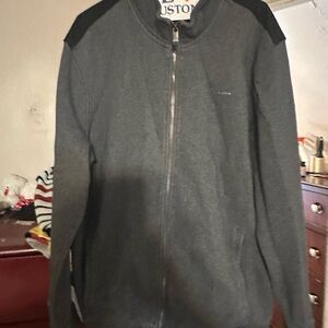 XL Calvin Klein Men's Black Full-Zip Sweater